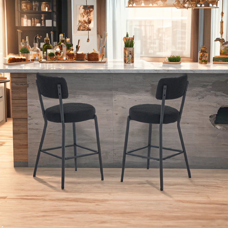 Corrigan Studio Armless Counter Height Bar Stools Set Of 2